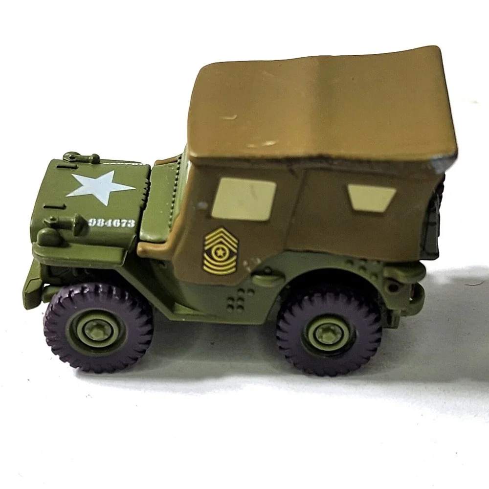 Disney Pixar Cars Sarge Jeep Mattel Green Diecast Toy Vehicle Series 1 41WW2